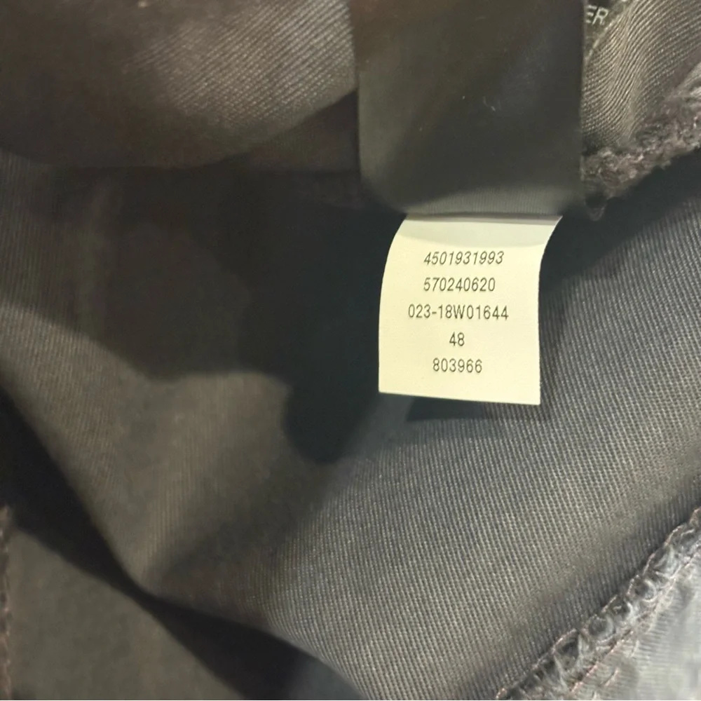 WHBM $160 Metallic Trim Utility Jacket  14 Slate Blue Stretch like new - Picture 10 of 12